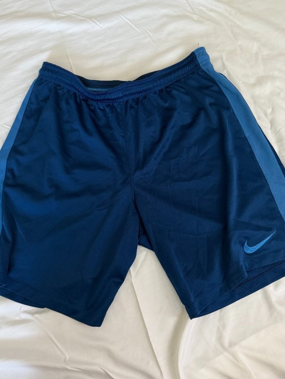 Nike Men’s Blue Athletic Shorts Colorblock Sport Training Running